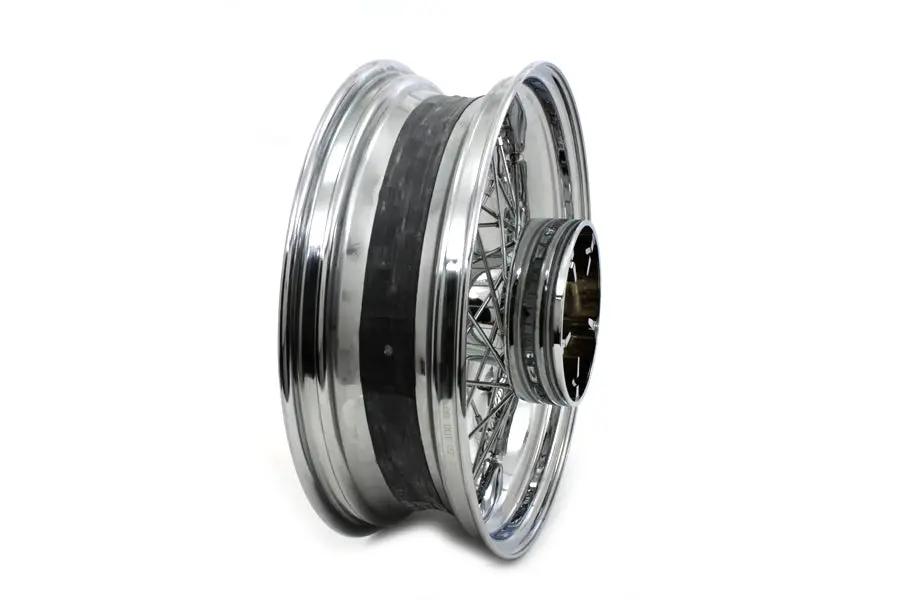 V-Twin 16-Inch x 5.00-Inch Replica Rear Spoke Wheel for Harley Davidson FLT Models (Part Number 64398N) by V-Twin