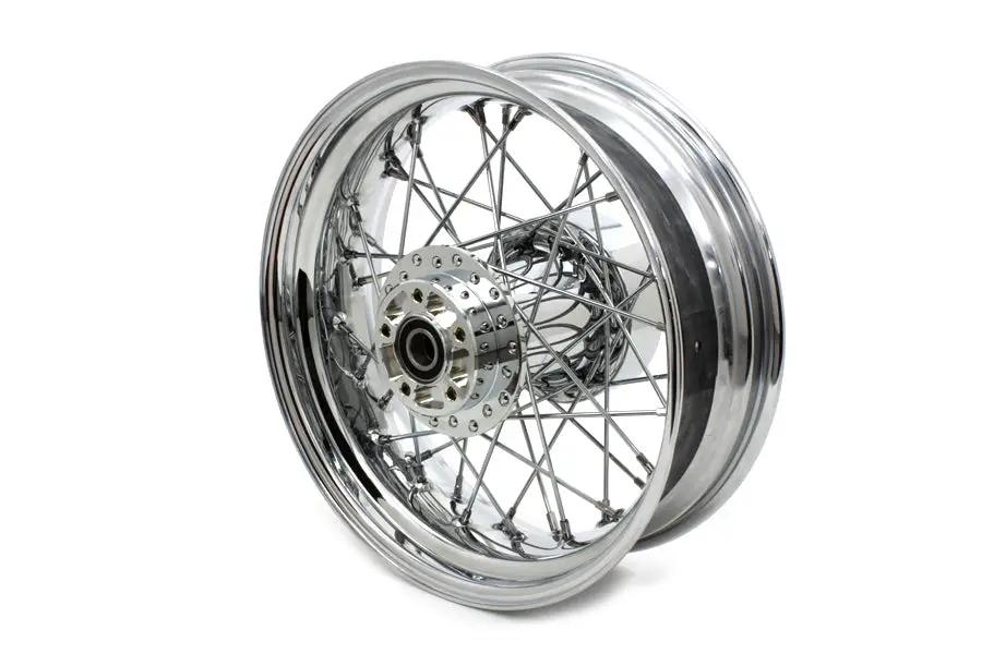 V-Twin 16-Inch x 5.00-Inch Replica Rear Spoke Wheel for Harley Davidson FLT Models (Part Number 64398N) by V-Twin