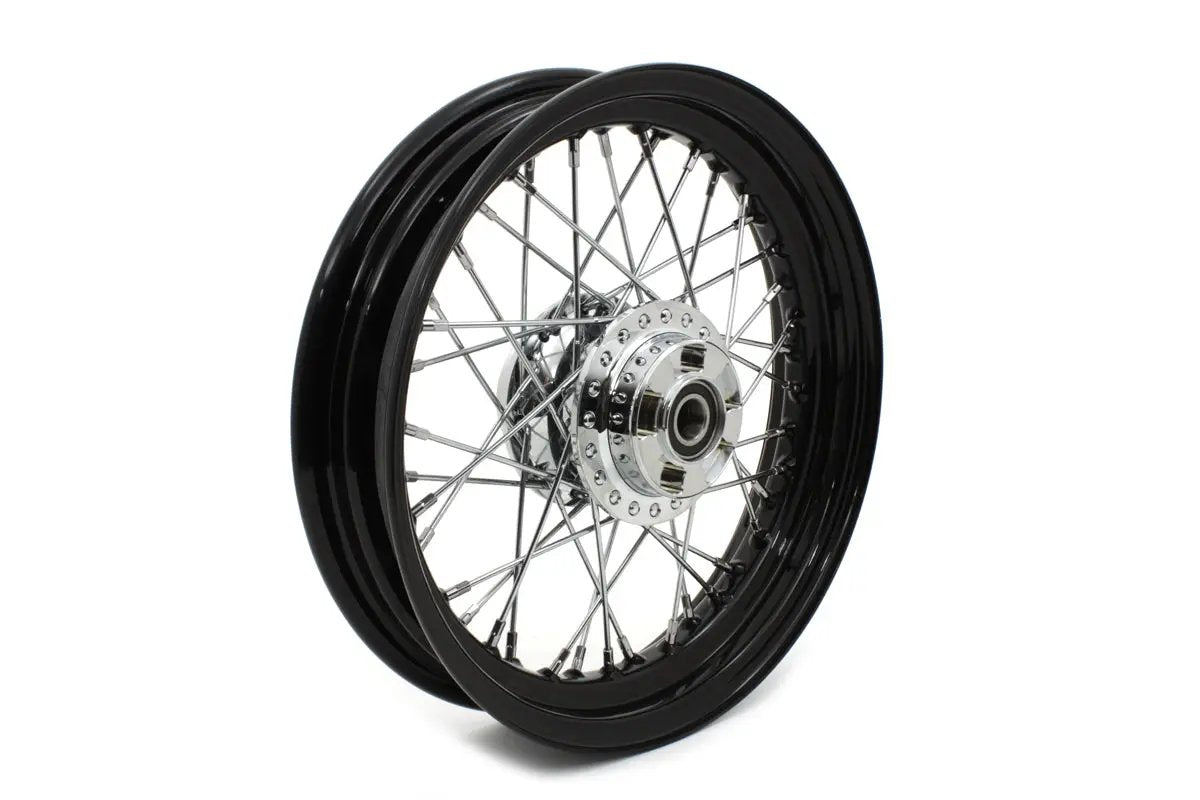 V-Twin Part 64442B 16 inch x 3.00 inch Front Spoke Wheel for Harley Davidson XL (2010-2019) by V-Twin