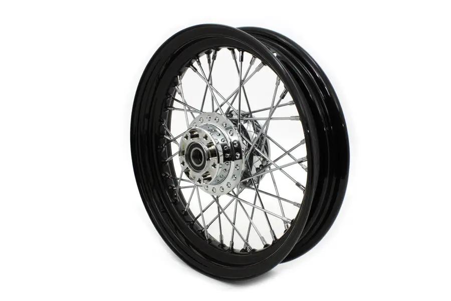 V-Twin Part 64442B 16 inch x 3.00 inch Front Spoke Wheel for Harley Davidson XL (2010-2019) by V-Twin