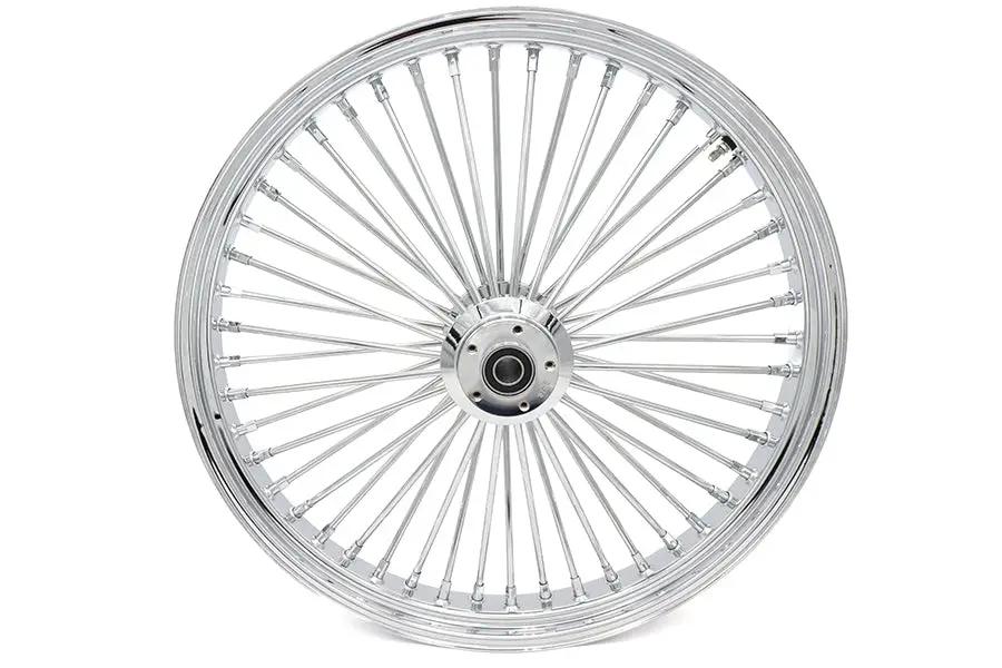 Ultima 37-540 26 Inch x 3.5 Inch King Spoke Front Wheel Chrome for 1 Inch Axle and 2000-Up Brake Disc by Ultima