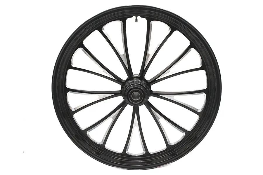 Ultima 37-662 Manhattan Front Wheel - 23 inch x 3.5 inch Black Cut for 1 Inch Axle and 2000-up Brake Discs by Ultima