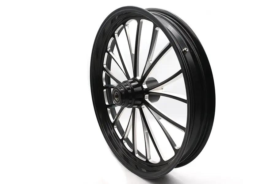 Ultima 37-662 Manhattan Front Wheel - 23 inch x 3.5 inch Black Cut for 1 Inch Axle and 2000-up Brake Discs by Ultima