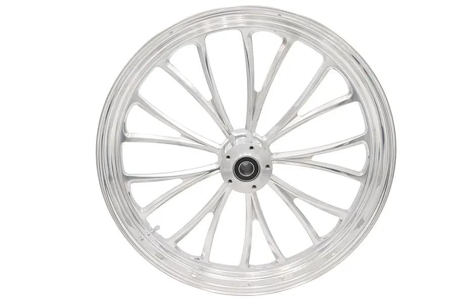 Ultima 37-631 Manhattan Front Wheel - 23 inch x 3.5 inch Polished Aluminum for 1 inch Axle and 2000-up Brake Disc by Ultima
