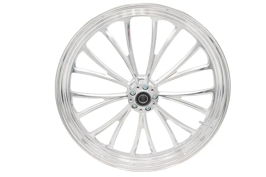 Ultima 37-631 Manhattan Front Wheel - 23 inch x 3.5 inch Polished Aluminum for 1 inch Axle and 2000-up Brake Disc by Ultima