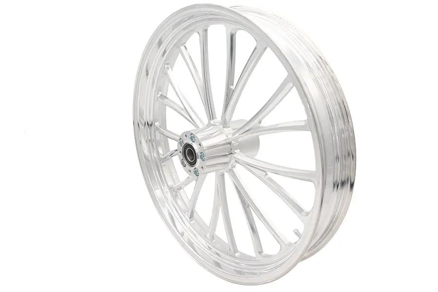 Ultima 37-631 Manhattan Front Wheel - 23 inch x 3.5 inch Polished Aluminum for 1 inch Axle and 2000-up Brake Disc by Ultima