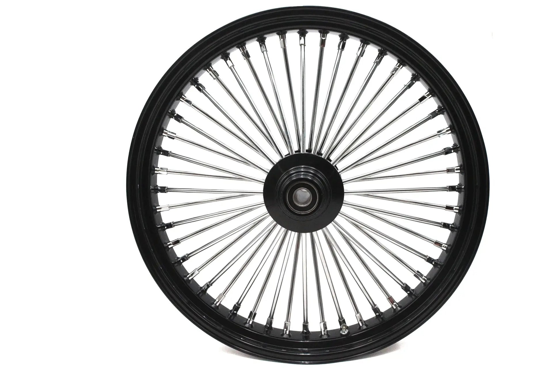 Ultima 37-532 23 Inch x 3.5 Inch King Spoke Front Wheel Black and Chrome for 1 Inch Axle and 2000-Up Brake Disc by Ultima