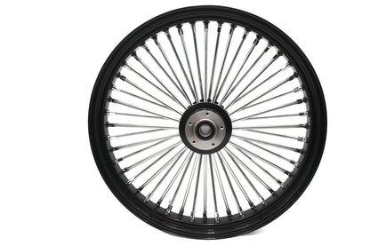 Ultima 37-532 23 Inch x 3.5 Inch King Spoke Front Wheel Black and Chrome for 1 Inch Axle and 2000-Up Brake Disc by Ultima