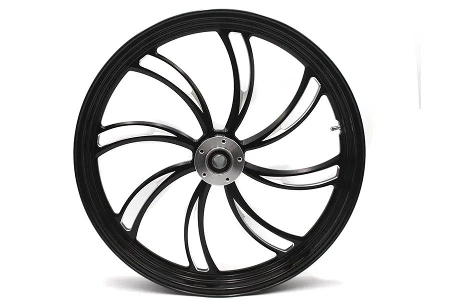 Ultima 37-821 23 Inch x 3.5 Inch Vortex Front Wheel Black Cut for 1 Inch Axle and 2000+ Brake Discs by Ultima