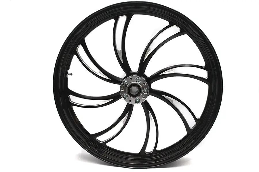 Ultima 37-821 23 Inch x 3.5 Inch Vortex Front Wheel Black Cut for 1 Inch Axle and 2000+ Brake Discs by Ultima