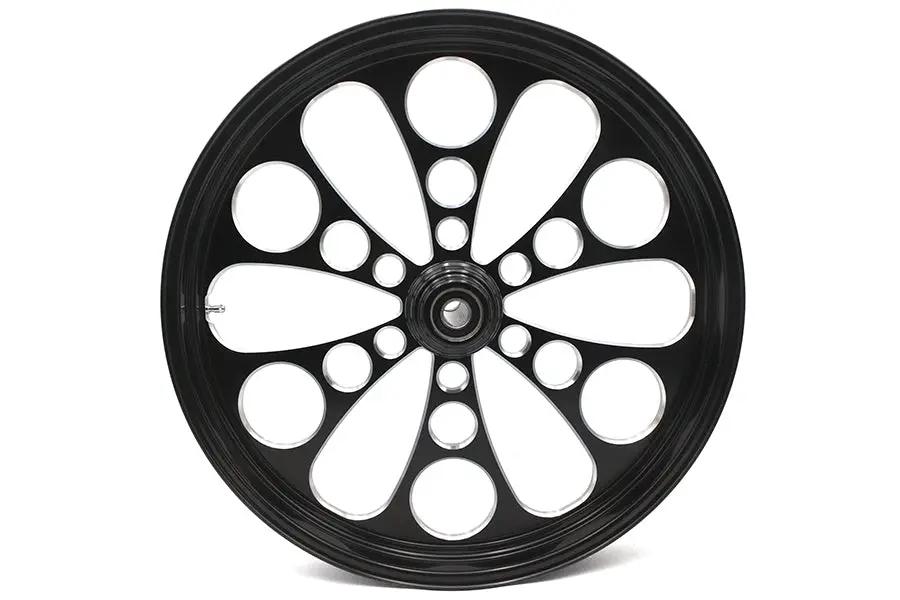 Ultima 37-642 Kool Kat Front Wheel for 1-Inch Axle and 2000+ Brake Disc - 23 Inch Diameter, Black Cut Finish by Ultima
