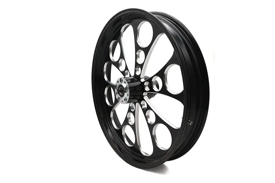 Ultima 37-642 Kool Kat Front Wheel for 1-Inch Axle and 2000+ Brake Disc - 23 Inch Diameter, Black Cut Finish by Ultima