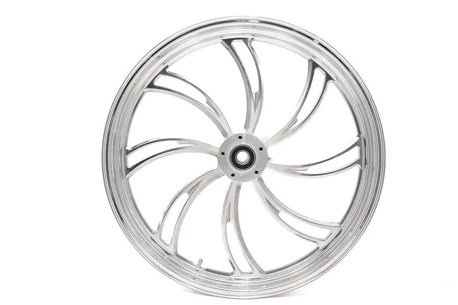 Ultima 37-806 23 Inch x 3.5 Inch Vortex Front Wheel Polished Aluminum by Ultima