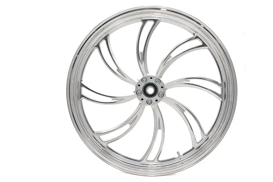 Ultima 37-806 23 Inch x 3.5 Inch Vortex Front Wheel Polished Aluminum by Ultima