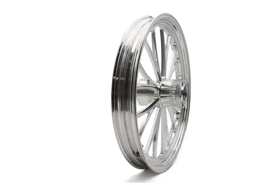 Ultima 37-621 21 inch x 2.15 inch Manhattan Front Wheel - Polished Aluminum for 1 inch Axle and 2000-Up Brake Disc by Ultima