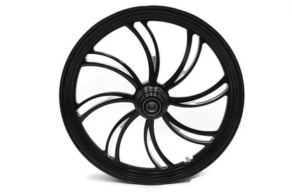 Ultima 37-824 Vortex Front Wheel - 21 inch x 2.15 inch Black Cut for 1 inch Axle and 2000-Up Brake Disc by Ultima