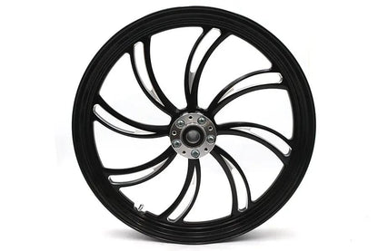 Ultima 37-824 Vortex Front Wheel - 21 inch x 2.15 inch Black Cut for 1 inch Axle and 2000-Up Brake Disc by Ultima