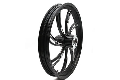 Ultima 37-824 Vortex Front Wheel - 21 inch x 2.15 inch Black Cut for 1 inch Axle and 2000-Up Brake Disc by Ultima