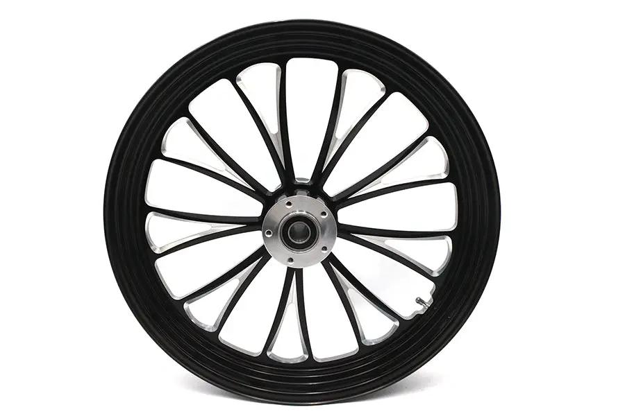 Ultima 37-667 21 Inch x 3.5 Inch Manhattan Front Wheel with Black Cut Finish by Ultima