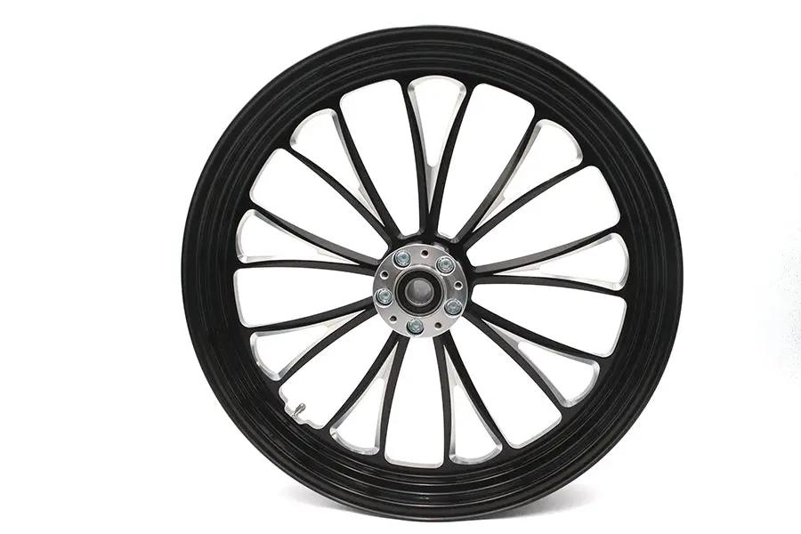 Ultima 37-667 21 Inch x 3.5 Inch Manhattan Front Wheel with Black Cut Finish by Ultima
