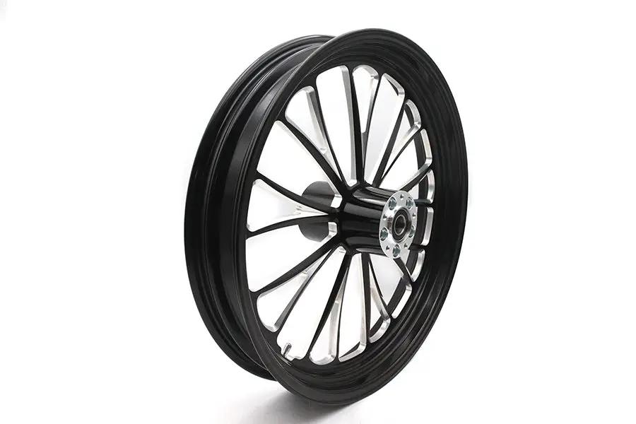 Ultima 37-667 21 Inch x 3.5 Inch Manhattan Front Wheel with Black Cut Finish by Ultima