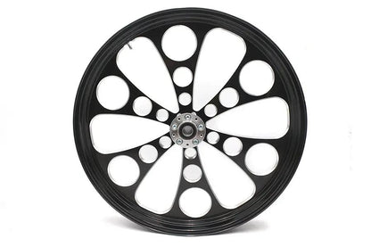 Ultima Kool Kat 26 inch x 3.5 inch Front Wheel - Black Cut Aluminum for Custom Bikes by Ultima