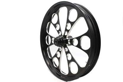 Ultima Kool Kat 26 inch x 3.5 inch Front Wheel - Black Cut Aluminum for Custom Bikes by Ultima