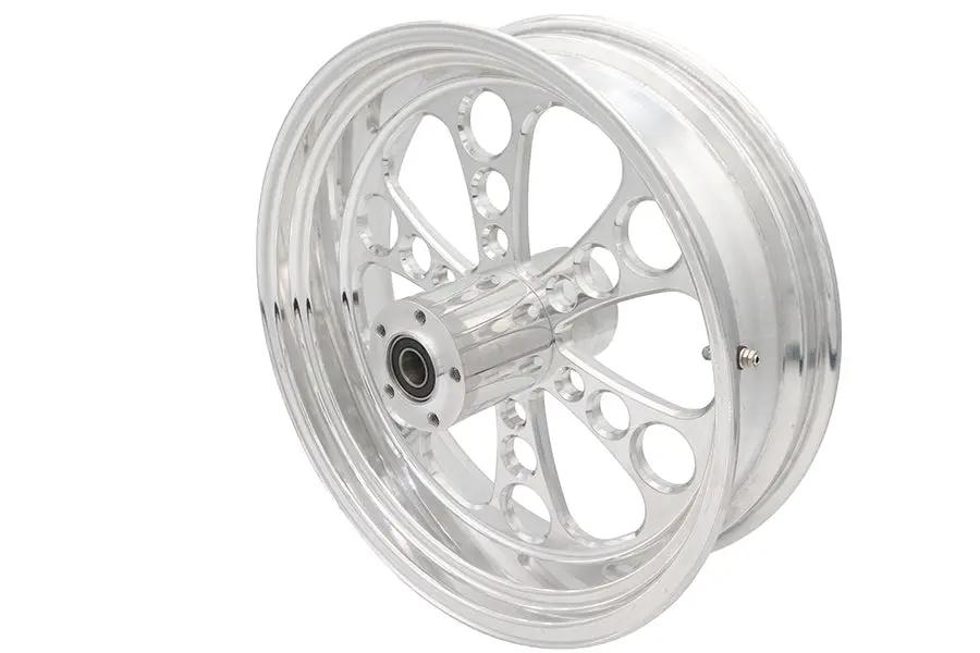 Ultima 37-608 18 Inch x 5.5 Inch Kool Kat Rear Wheel Polished Aluminum for 1 Inch Axle with 2000-Up Brake Disc by Ultima