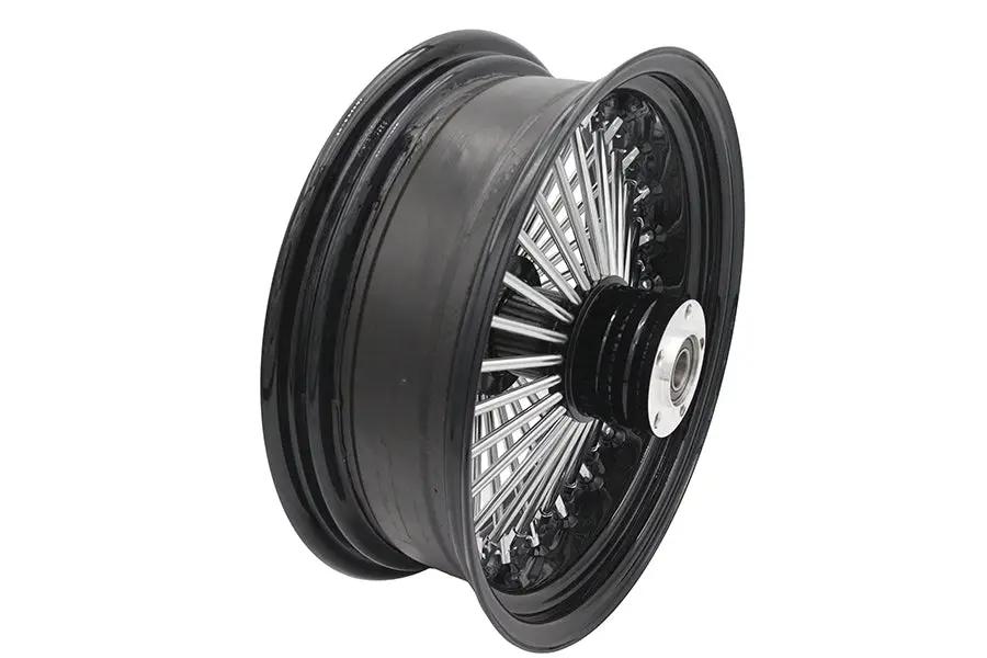 Ultima 37-539 16 Inch x 5.5 Inch King Spoke Rear Wheel Black/Chrome for 1 Inch Axle and 2000-up Brake Disc by Ultima