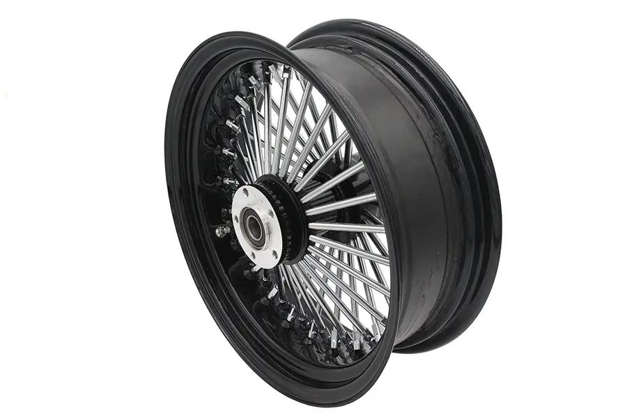 Ultima 37-539 16 Inch x 5.5 Inch King Spoke Rear Wheel Black/Chrome for 1 Inch Axle and 2000-up Brake Disc by Ultima