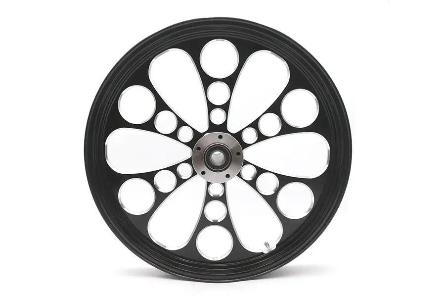 Ultima 37-645 Kool Kat Front Wheel - 21 Inch x 2.15 Inch Black Cut for 1 Inch Axle and 2000-Up Brake Disc by Ultima