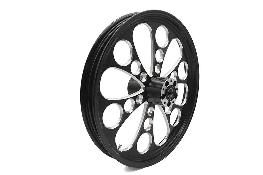 Ultima 37-645 Kool Kat Front Wheel - 21 Inch x 2.15 Inch Black Cut for 1 Inch Axle and 2000-Up Brake Disc by Ultima