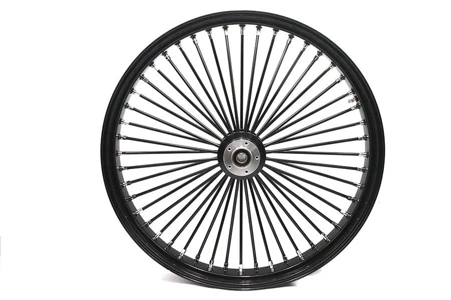 Ultima 37-567 30 Inch x 4.0 Inch King Spoke Front Wheel in Black for 1 Inch Axle and 2000-up Brake Disc by Ultima