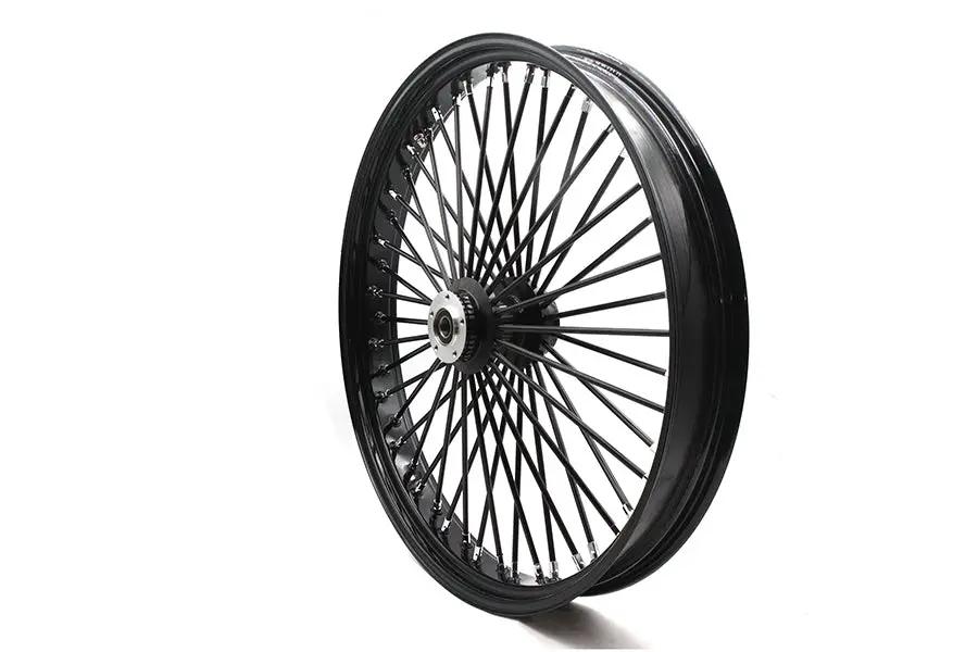 Ultima 37-567 30 Inch x 4.0 Inch King Spoke Front Wheel in Black for 1 Inch Axle and 2000-up Brake Disc by Ultima