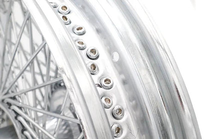 Ultima 16 inch x 3.0 inch Chrome Front Spoke Wheel for Harley Davidson FX Series by Ultima