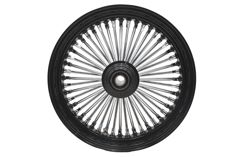Ultima 37-535 16-Inch x 3.5-Inch King Spoke Front Wheel, Black and Chrome