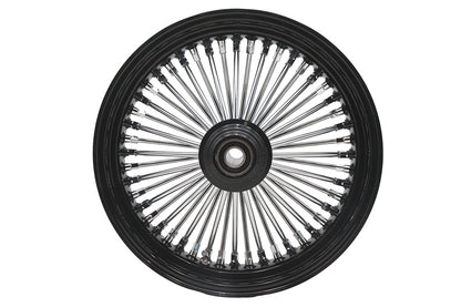 Ultima 37-535 16-Inch x 3.5-Inch King Spoke Front Wheel, Black and Chrome