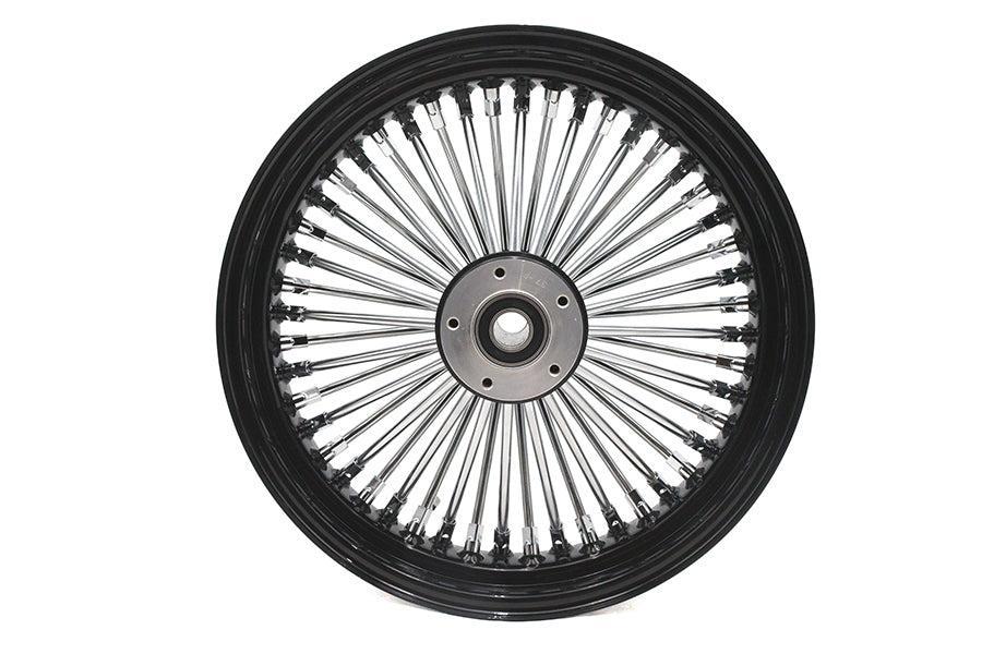 Ultima 37-535 16-Inch x 3.5-Inch King Spoke Front Wheel, Black and Chrome