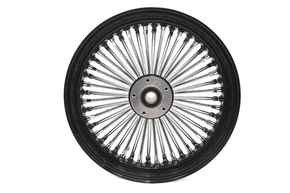 Ultima 37-535 16-Inch x 3.5-Inch King Spoke Front Wheel, Black and Chrome