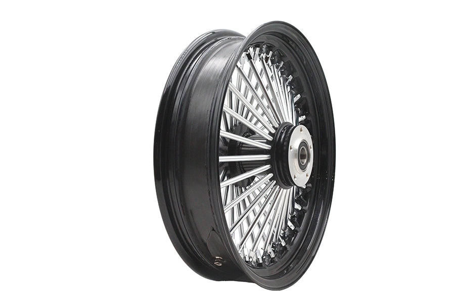 Ultima 37-535 16-Inch x 3.5-Inch King Spoke Front Wheel, Black and Chrome