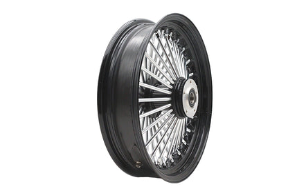 Ultima 37-535 16-Inch x 3.5-Inch King Spoke Front Wheel, Black and Chrome