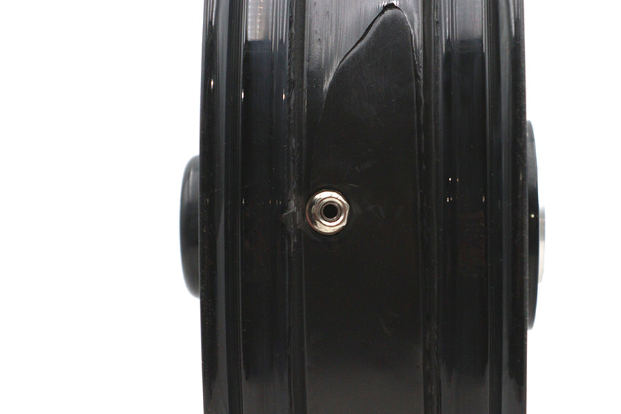Ultima 37-535 16-Inch x 3.5-Inch King Spoke Front Wheel, Black and Chrome