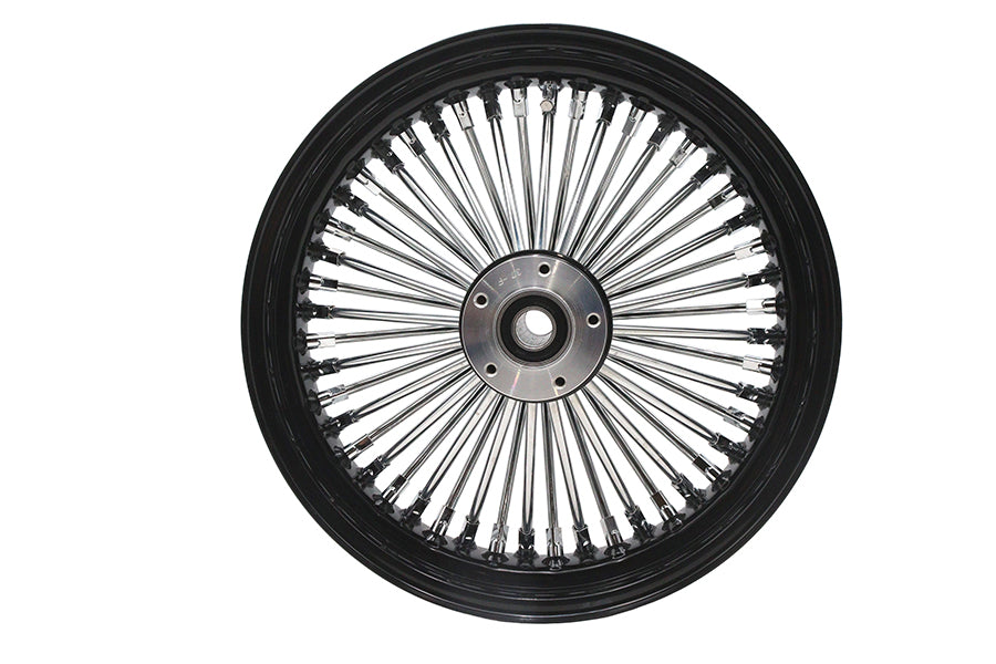 Ultima 37-537 16-Inch x 3.5-Inch King Spoke Front Wheel, Black and Chrome