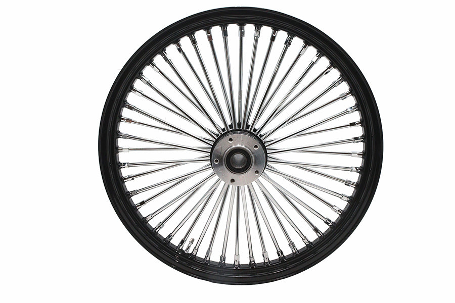 Ultima 37-534 21-Inch x 2.15-Inch King Spoke Front Wheel, Black and Chrome