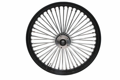 Ultima 37-534 21-Inch x 2.15-Inch King Spoke Front Wheel, Black and Chrome