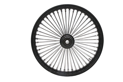 Ultima 37-534 21-Inch x 2.15-Inch King Spoke Front Wheel, Black and Chrome