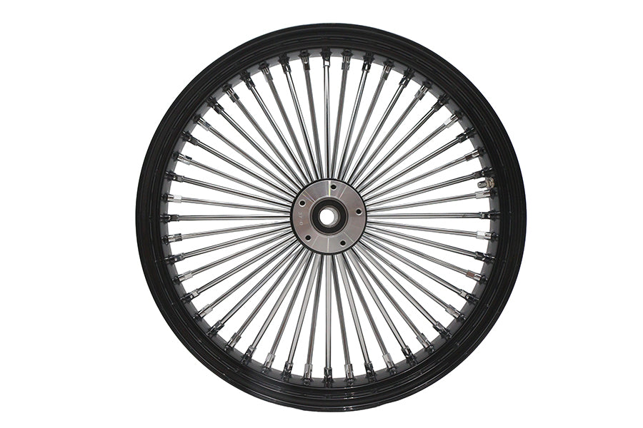 Ultima 37-543 21-Inch x 3.5-Inch King Spoke Front Wheel, Black and Chrome