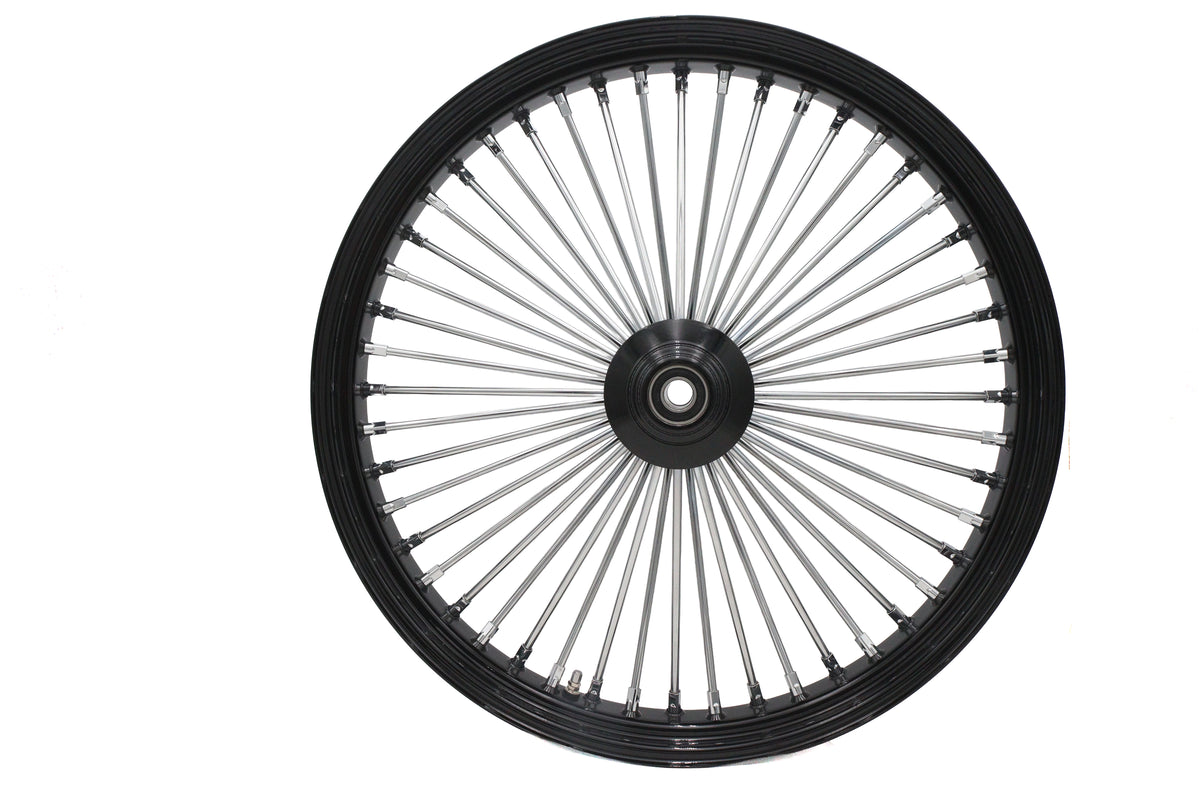 Ultima 37-541 26-Inch x 3.5-Inch King Spoke Front Wheel, Black/Chrome