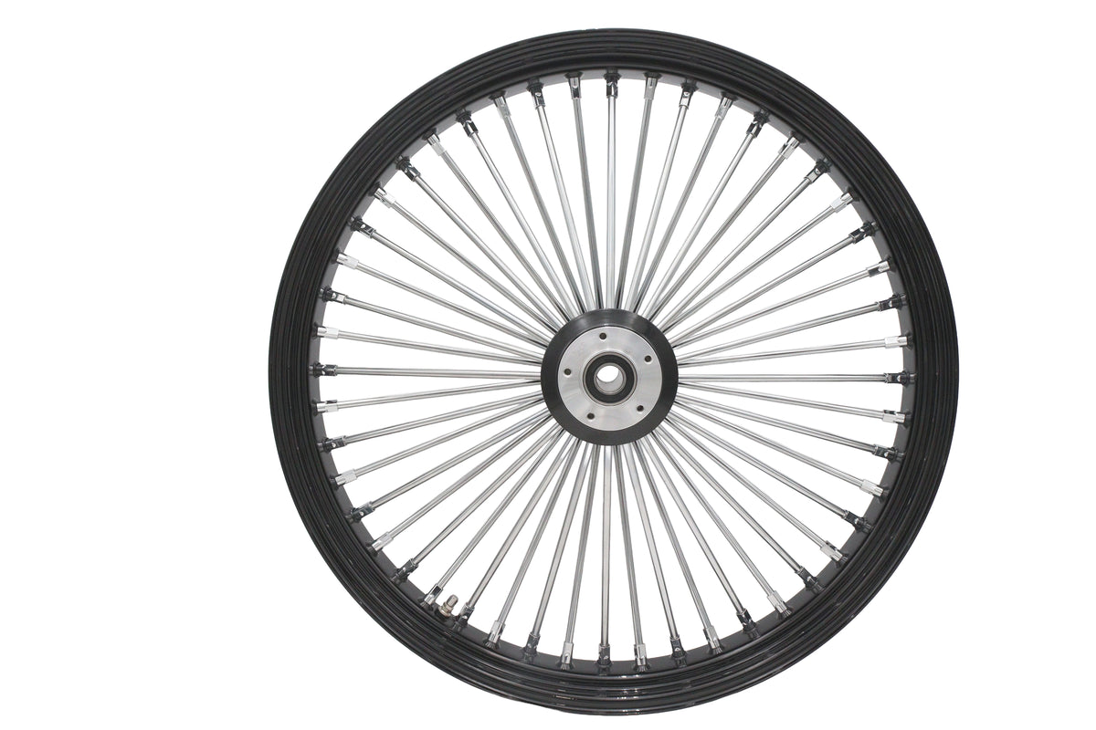 Ultima 37-541 26-Inch x 3.5-Inch King Spoke Front Wheel, Black/Chrome