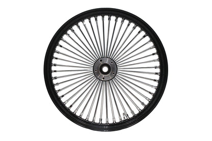 Ultima 21 x 2.15 Inch King Spoke Narrow Glide Front Wheel, Black and Chrome, Part 37-563